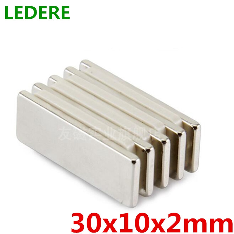 Leder 50 stuks 30 x 10 x 2 supersterke kubusvormige neodymium magneet zeldzame aarde  n35 30*10*2mm magneet 30 mmx 10 mmx 2mm