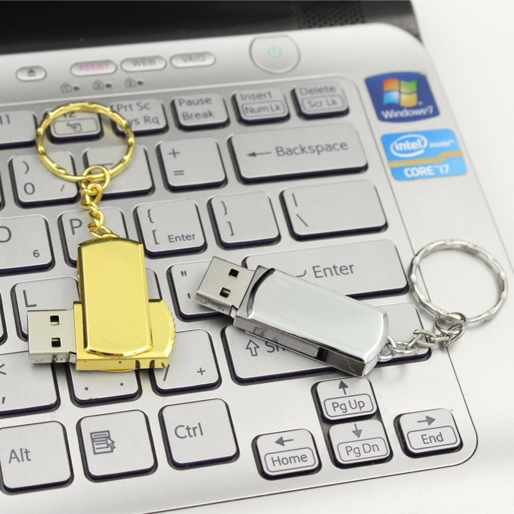 Waterdichte Usb Flash Drive Metalen Pen Drive 4 Gb 8 Gb 16 Gb 32 Gb 64 Gb Pendrive Usb Stick flash Drive Met Sleutelhanger