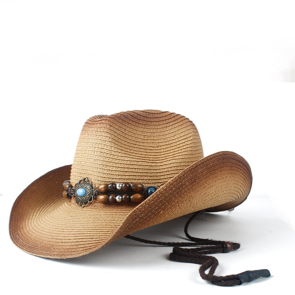 Zomer dames heren stro holle western cowboyhoed voor heren cowgirl jazz kerkpet vader sombrero strand zonnehoed
