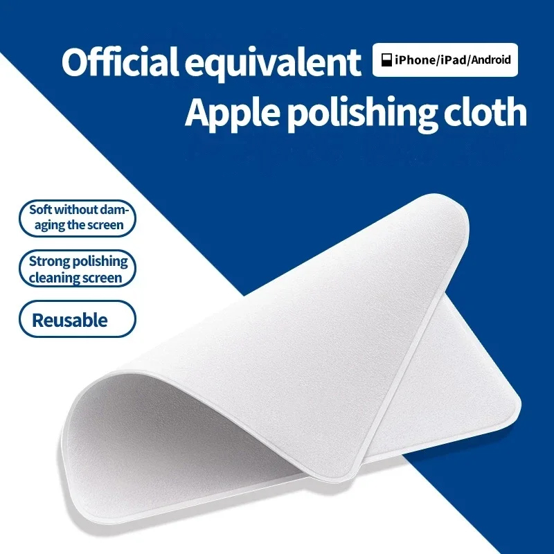 For Apple Polishing Cloth Microfiber Cleaning Wiper 16CM 1: 1 Original Phone Screen Cleaner Polish Cloth for iPhone iPad Tablet