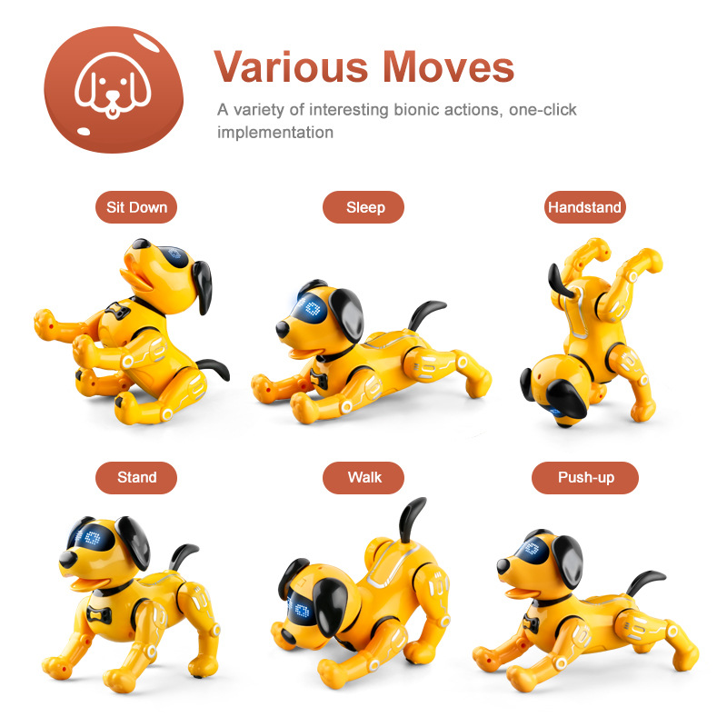 Intelligent Remote Control Robot Dog Early Education Children Programmable Handstand Demonstration Dog Birthday