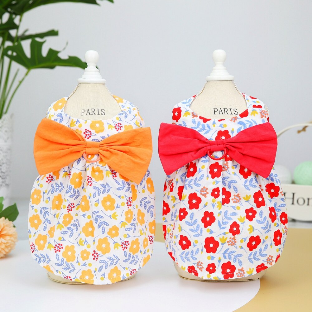 Ropa de verano para mascotas, vestido Floral para perros, falda de princesa para perros, vestidos de boda para perros, ropa York para perros, faldas, vestido para mascotas
