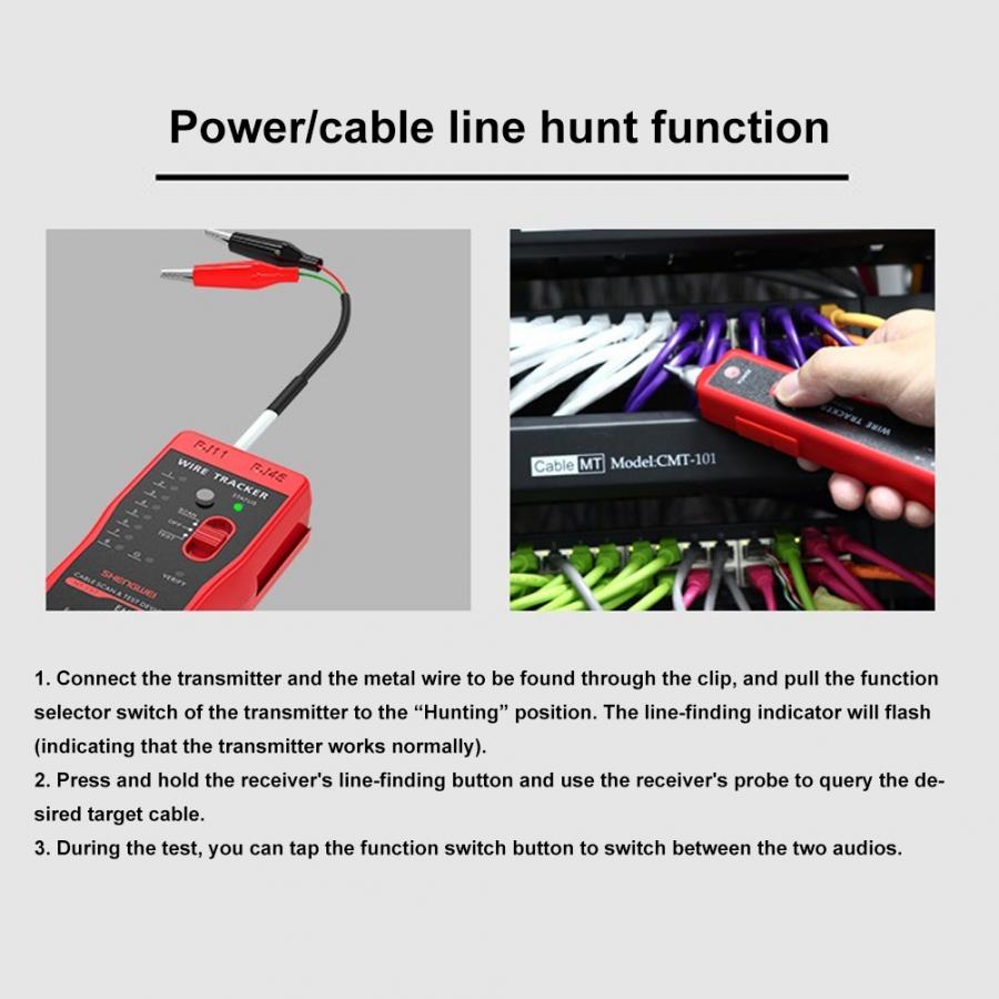 Cable Finder Circuit Breaker Finders Multifunction Cable Tester Wire Locator Line Finder for Telephone Line Cable