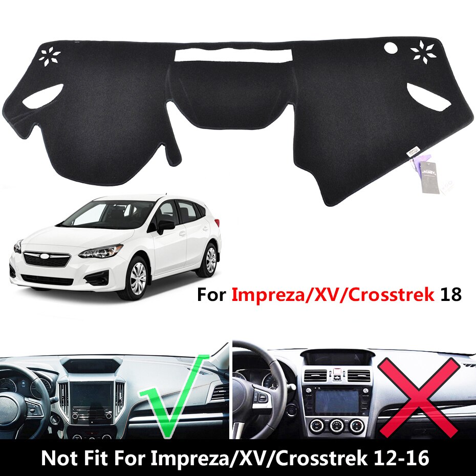 Car Dash Cover Mat Dashmat Dashboard Cover For Subaru XV Impreza Crosstrek -: For Crosstrek-LHD 18