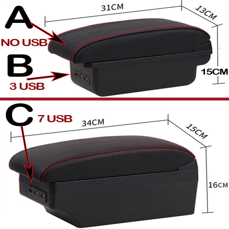 Voor Peugeot 208 Armsteun Doos Verhoog Dubbele Laag Centrale Winkel Inhoud Bekerhouder Asbak Accessoires