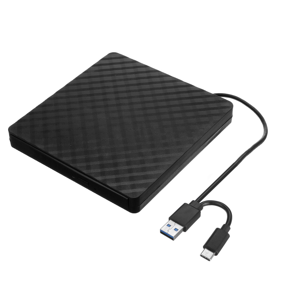 Grabador de DVD externo USB 3,0 tipo C, grabador de DVD RW, Unidad óptica CD/DVD ROM, reproductor MACs OS Windows XP/7/8/10: Black