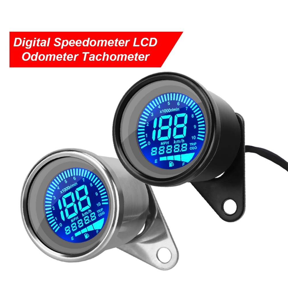 Digital Motorcycle Speedometer Replacement Tachometer Indicator Odometer Retro Meter Scooter Moto Accessories LED Decoration