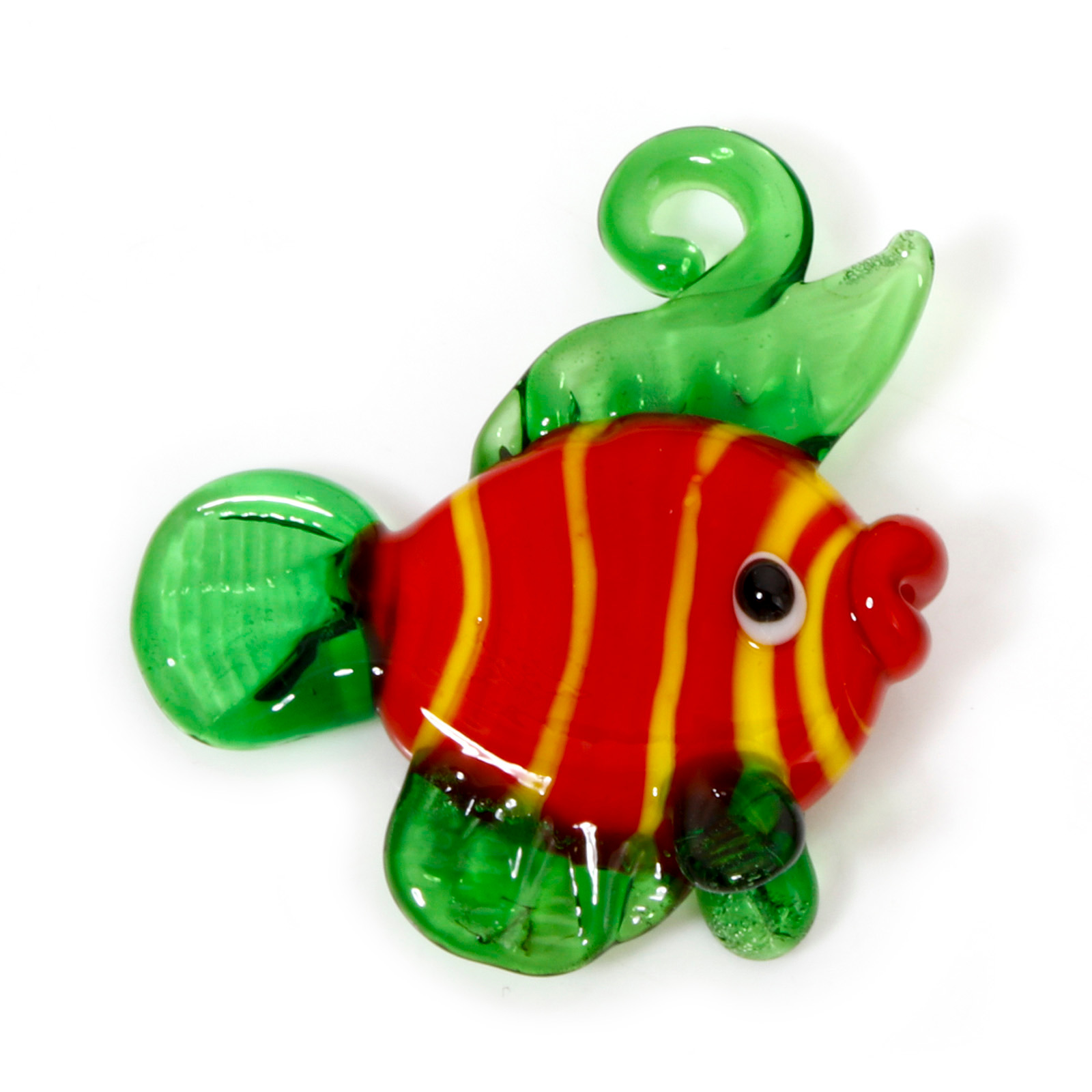 1PCs 3D Tropical Fish Animal Lampwork Ocean Charms For Jewelry Making Tiny Statue Ornaments Aquarium Decor DIY Necklace Pendant: ROSE GOLD COLOR