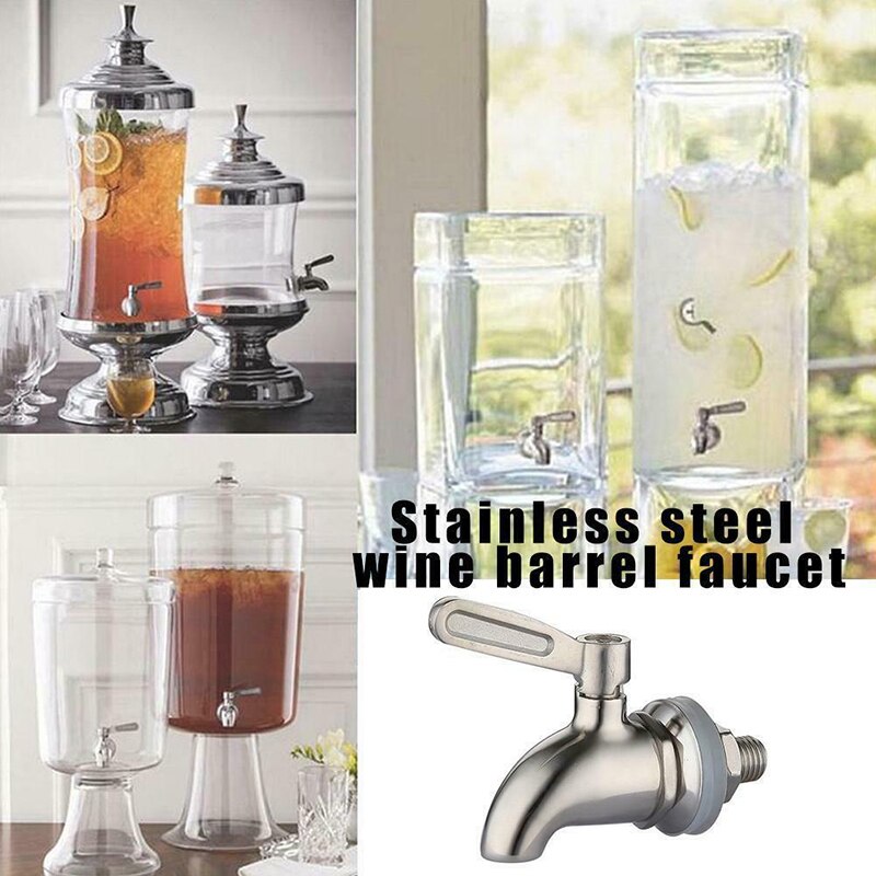 De acero inoxidable bebidas dosificador de vino barril grifo moderno grifo casa vino barril cerveza jugo dispensador de bebidas nevera vino tapón