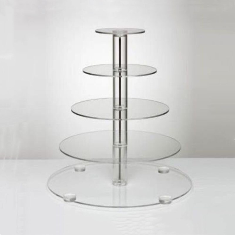 3 4 5 Tier Cake Houder Ronde Acryl Cupcake Cake Stand Monteren Demonteren Thuis Verjaardag Gereedschap Party Stand Decoratie