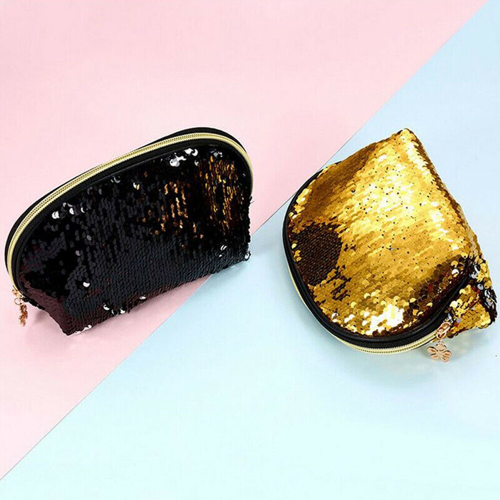 Damska torebka z syrenką z cekinami torebka na monety torebka na portfel torba na akcesoria robić makijażu etui codzienne robić klubu na imprezę kopertówka prezenty