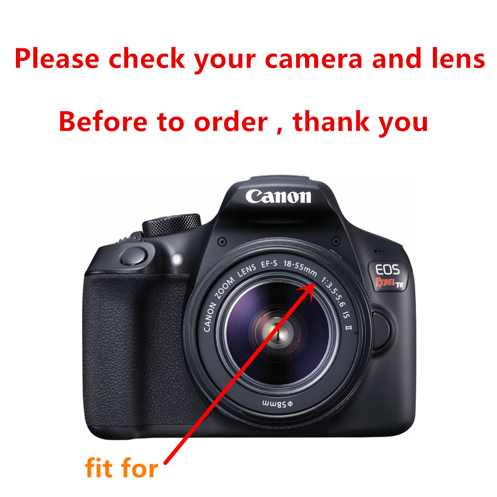 Cubierta de lente de filtro de estrella de primer plano para Canon EOS 77D 80D 100D 200D 250D 760D 800D 1000D 1100D 1200D 18-55mm, UV CPL ND FLD