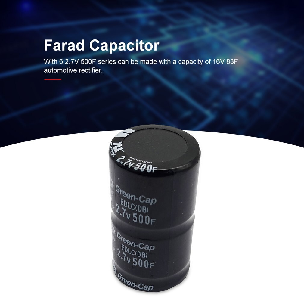 2,7 V Farad Kondensator 500F 35x60mm Super 2,7 V 500F Ultra Super Farad Kondensator 2,7 V 500F Ultra Kondensator 10 mohm