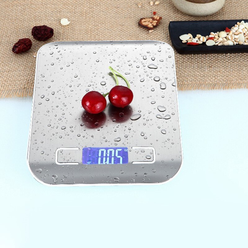 Precise Digital Kitchen Scale Stainless Steel Food Scale For Cooking Baking Weighing LED Display 1g/0.1oz Electronic Food Scales