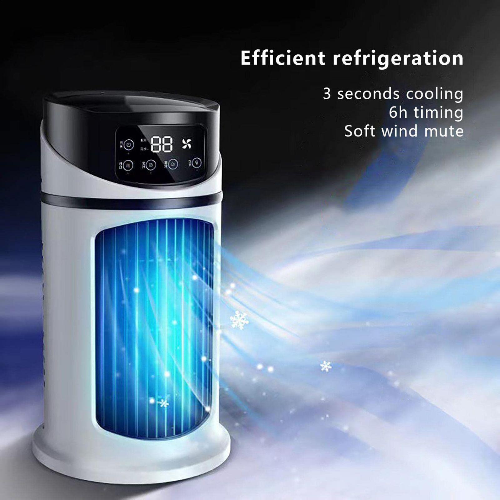 Bærbar ac-vifte kjølevifte bærbare klimaanlegg personlig fordampningskjøler med timer stille luftfukter for reiser