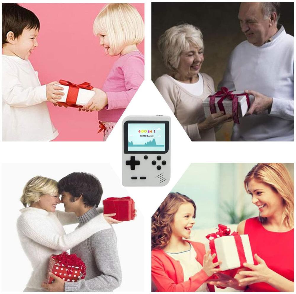 Console per videogiochi con supporto per Gamepad a due giocatori connessione TV tramite cavo AV 400 giochi retrò regalo di compleanno per bambino