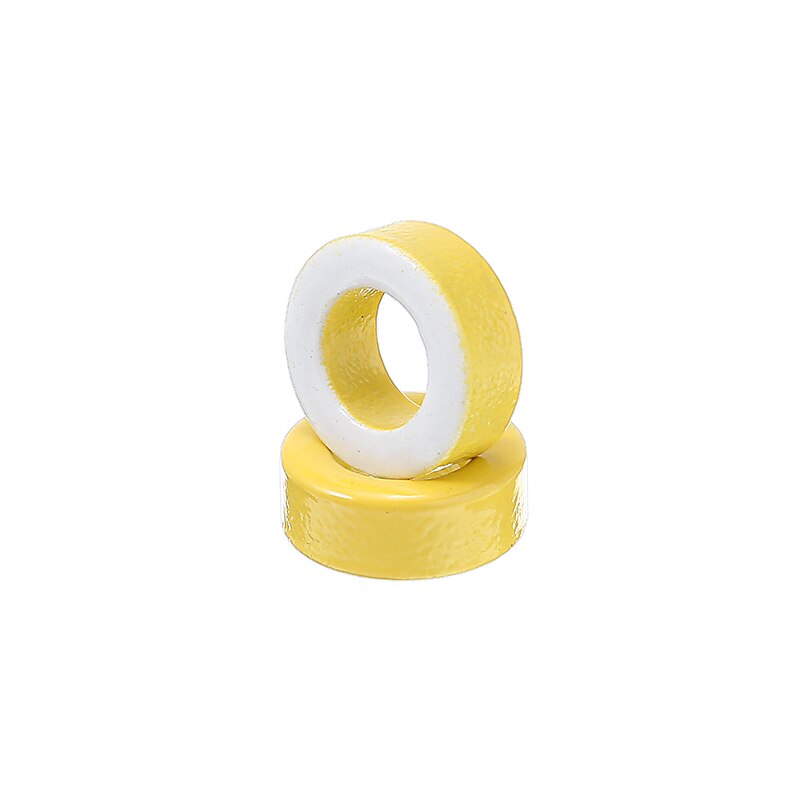 50 Stuks 7.5Mm Binnendiameter Ring Ijzer T50-26 Toroid Ferrietkernen Geel Wit Voor Transformatoren