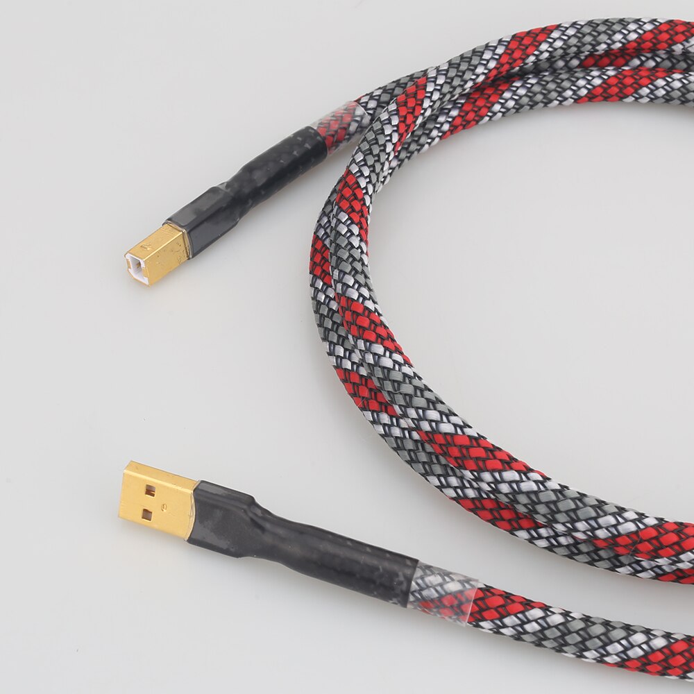 Hola-QED OCC chapados en plata cable de audio USB cable USB de datos cable DAC USB hifi cable A-B cable usb