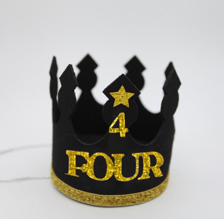 1 Pc Birthday Hats Decor Cap One First Birthday Hat Princess Boy Crown 1st 2nd 3rd Year Old Number Birthday Party Decorations: 14