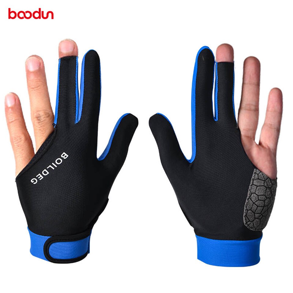 Boodun-guantes de billar de alta elasticidad para hombre y mujer, accesorio de LICRA para la mano izquierda, microfibra, para billar, juego de mesa, 1 ud.