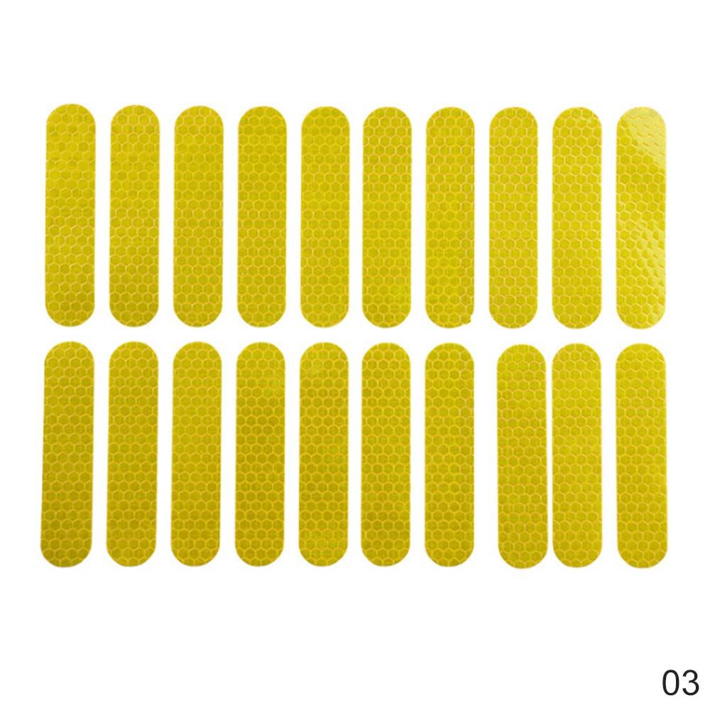 Pegatinas reflectantes para patinete eléctrico Xiaomi Mijia M365/Pro, accesorios de seguridad, 20 Uds.: YELLOW