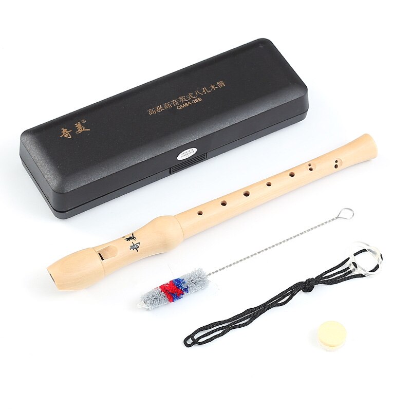 Wooden Recorder Soprano Baroque 8 Hole C Key Clarinet Vertical Flute Dizi Wood Musical Instruments