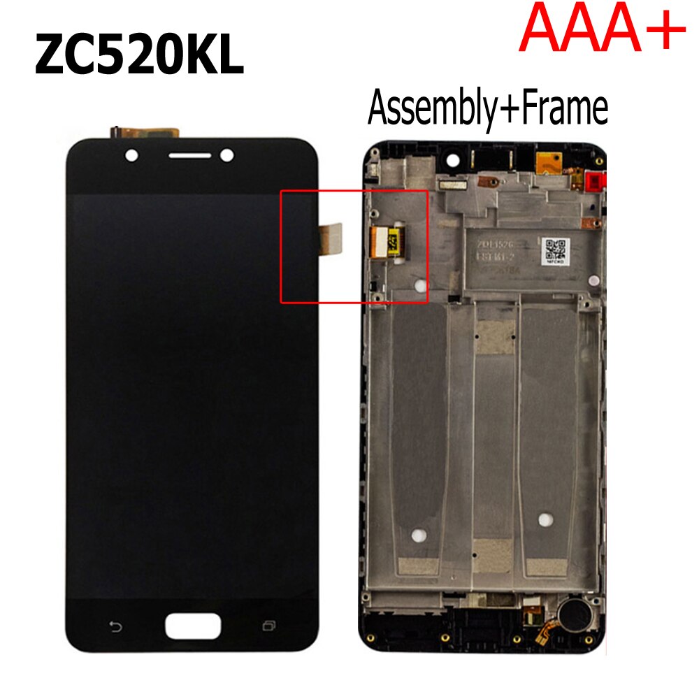 Original 5.2'' for Asus Zenfone 4 Max ZC520KL Display Touch Screen Digitizer Assembly + Frame for Asus ZC520KL X00HD LCD display