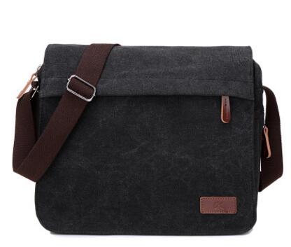Mode beroemde tas vintage mens interieur tas crossbody mannen bolsas man bag canvas purse mannen schouder tas: Black