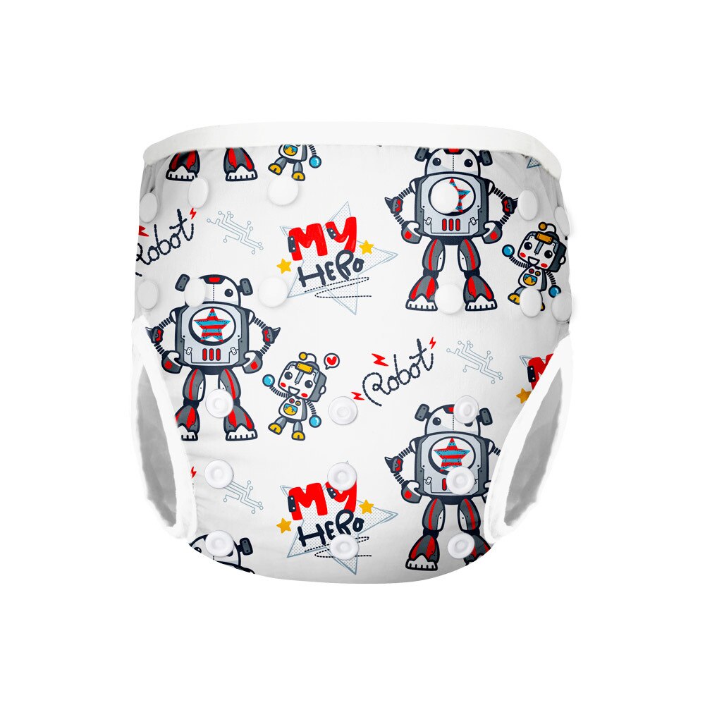 baby swim diaper for baby swimming reusable swimming diapers baby nappies washable pool pant baby cloth diaper nappy: Deep sea fish blue