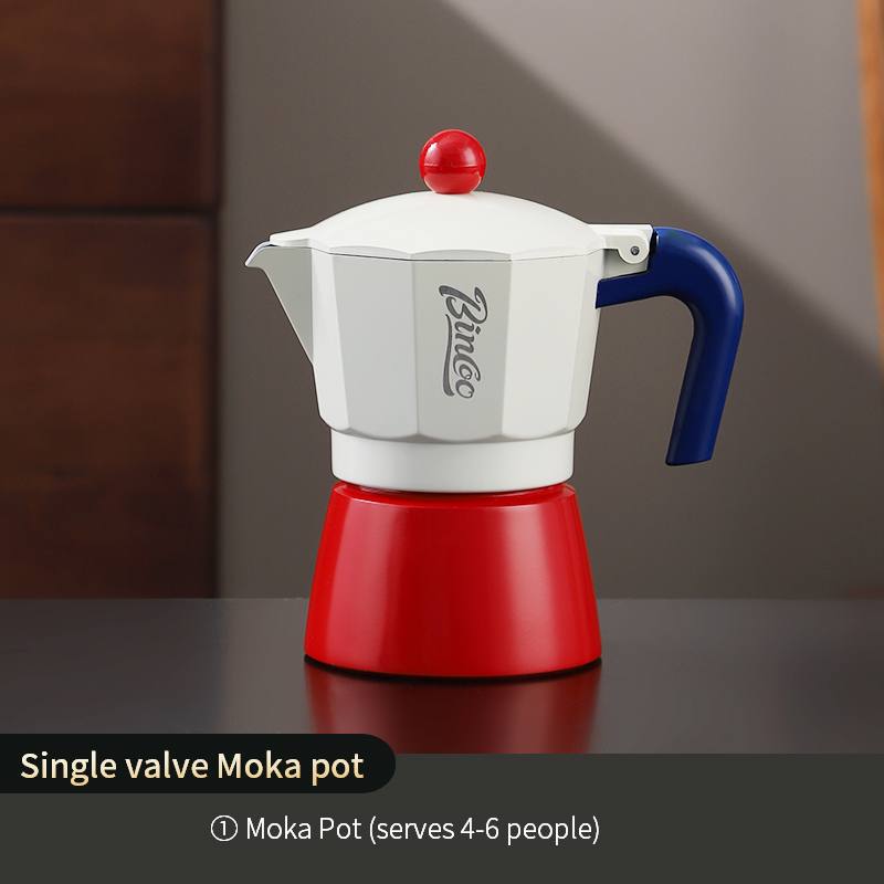 BINCOO 150 ml/300 ml Moka Pot, Koffiepotten, Mokka Potten, Kookplaat Espresso Maker, Italiaans Koffiezetapparaat, Kookplaat Espresso Koffiezetapparaat: Black