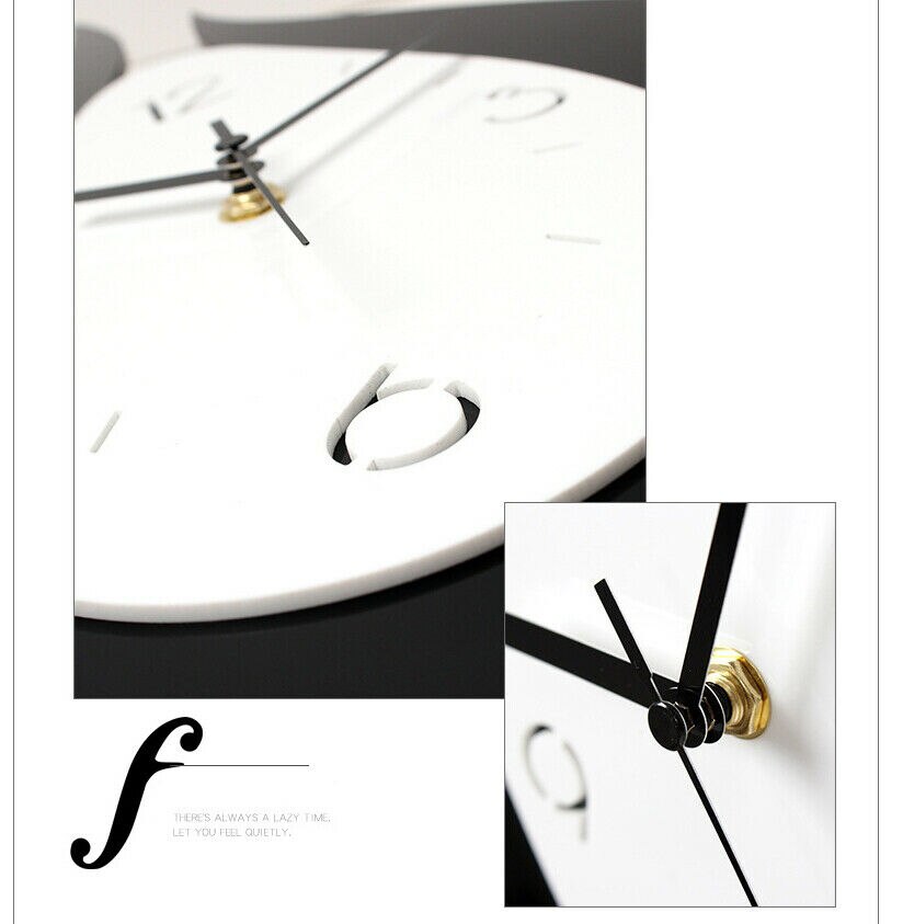 DIY Water Swingable Large Wall Clocks Modern Silent Punch-free Quartz Wall Stickers Clock Home Decor