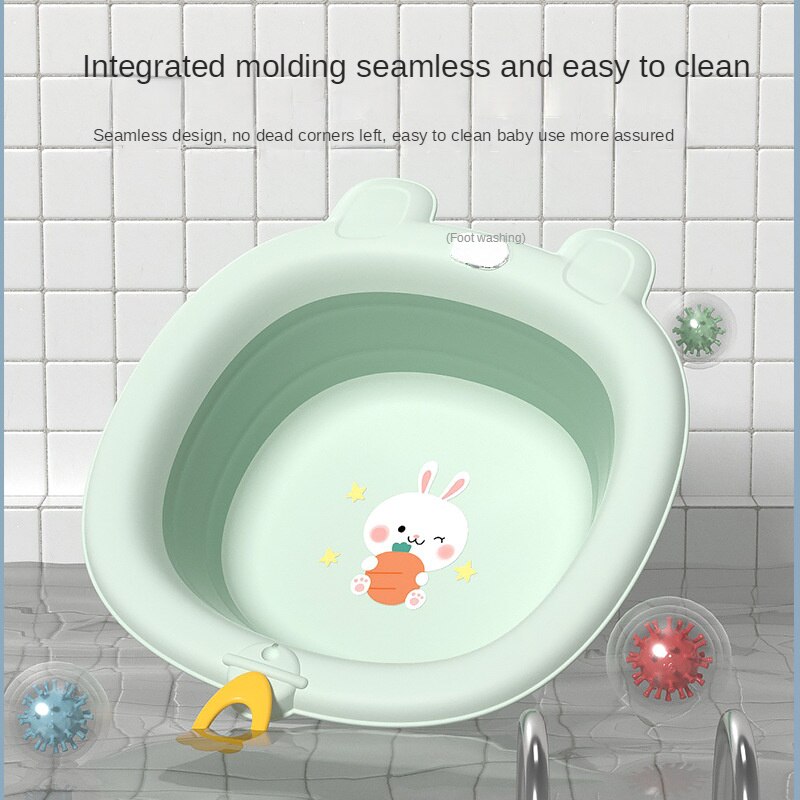 Lavabo pliable pour bébé, panier à linge pliable Portable pour enfants, baignoire avec lanière