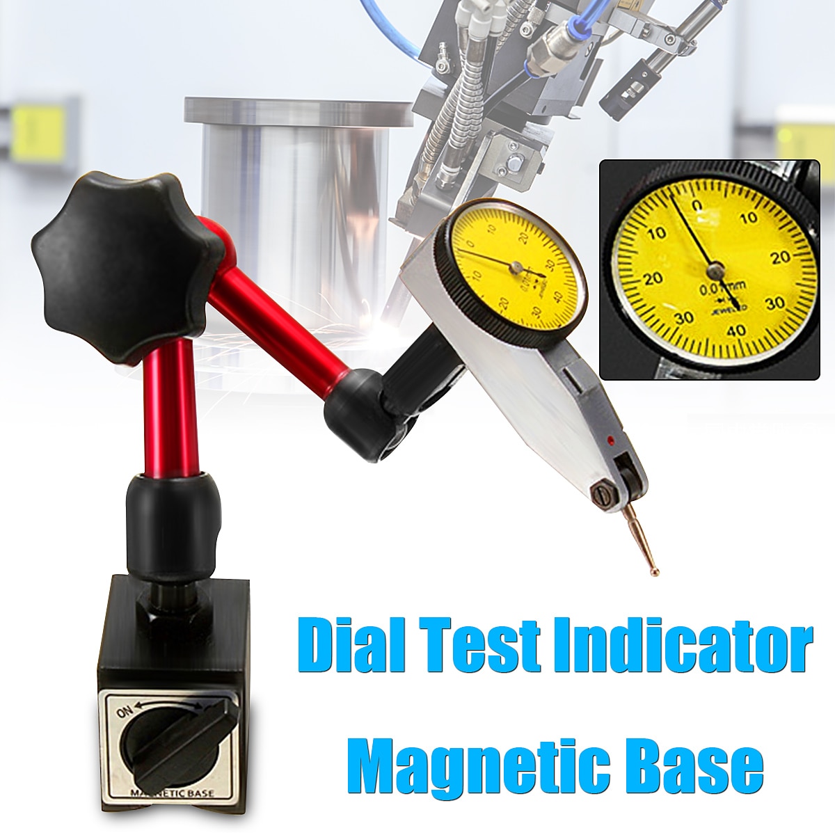 Mini Universal Flexible Dial Test Indicator Magnetic Base Holder Stand Magnetic Correction Gauge Stand Indicator Tool