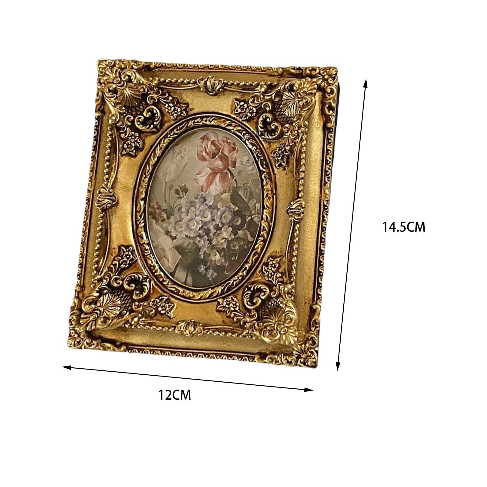 retro-Stil verzierten Bilderrahmen Blumen geprägt Tischplatte Zauberstab montiert Ornament Barock Foto rahmen für Hochzeits flur Neujahr