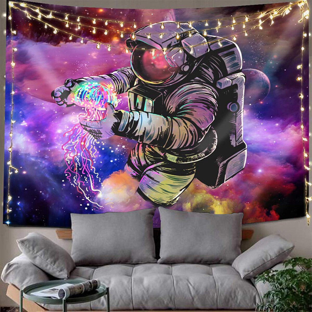 Psychedelic Tapestry Trippy Art Silk Fabric Poster Print Abstract Pictures for Living Room Bed Room Wall Picture Home Decor: 4