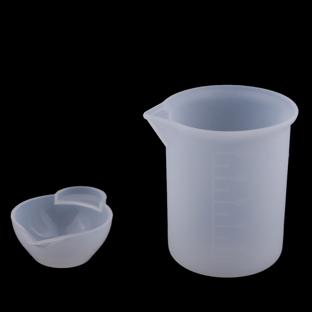 12 Pieces Measuring Cup & Jugs Kitchen Silicone Mixing Cups Mold DIY Jewelry Scale Resin Glue Measuring Tools