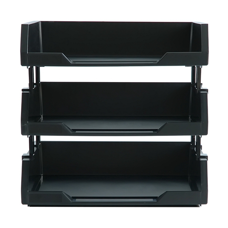 Deli 9206 plastic Document trays 3 layer file basket file tray documents management black gray colors optional