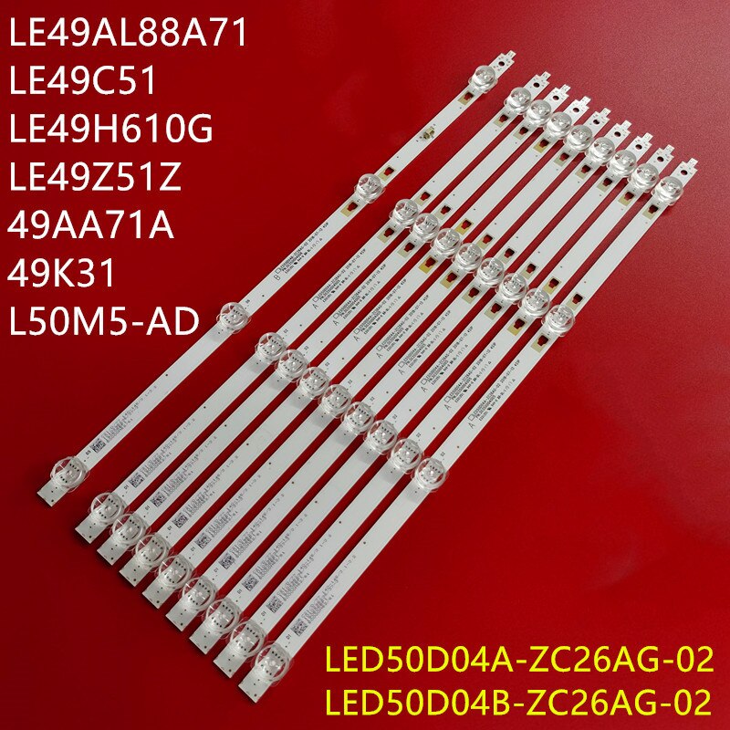 LED Backllight strip 4lamp LED50D04A LED50D04B-ZC26AG-02 for LE49AL88A71 LE49C51 LE49H610G LE49Z51Z 49AA71A 49K31 L50M5-AD