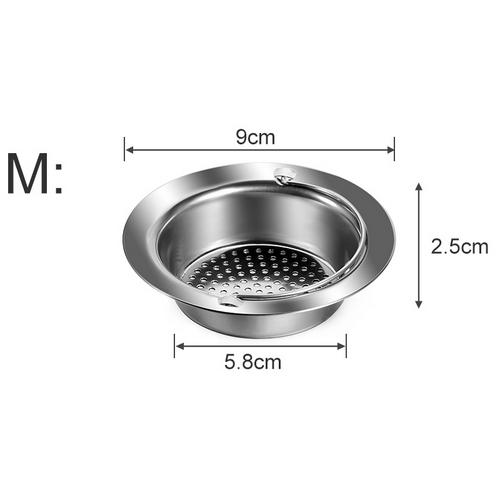 Gootsteen Zeef Afval Plug Drain Stopper Filter Mand Roestvrij Staal Water Tank Filter Mesh: M