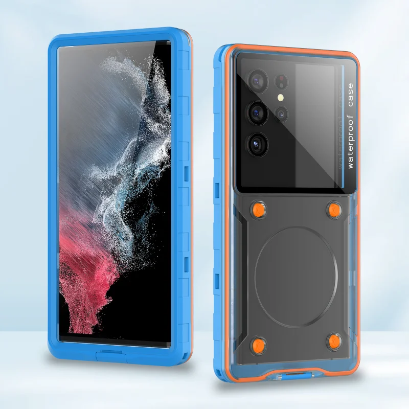 Custodia per telefono impermeabile universale per iPhone Huawei Xiaomi Custodia per telefono subacquea impermeabile Custodia per telefono antiurto allinclusive: marrone