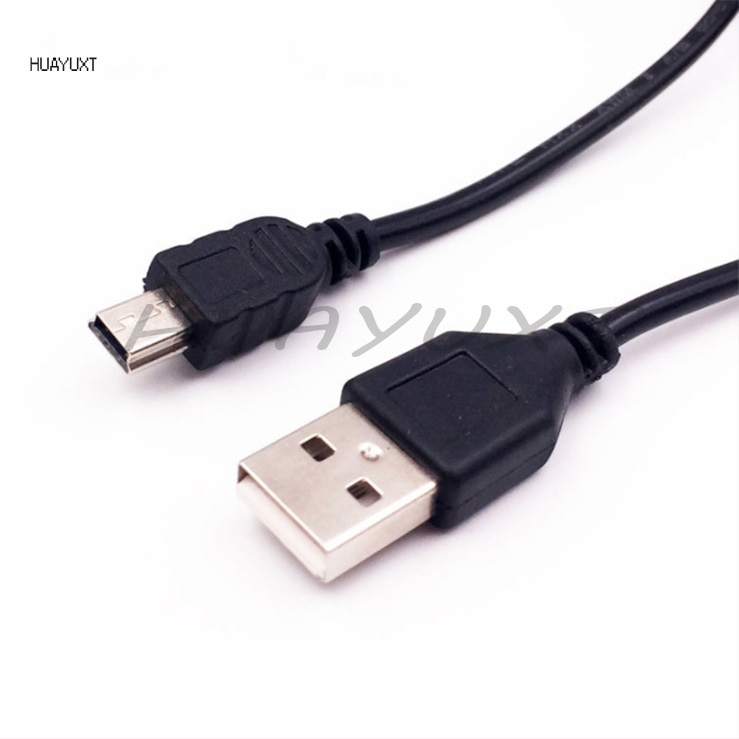 Cable de datos USB para cámara Canon SLR, cable de 5 pines, Puerto t universal, negro Mini 5 p