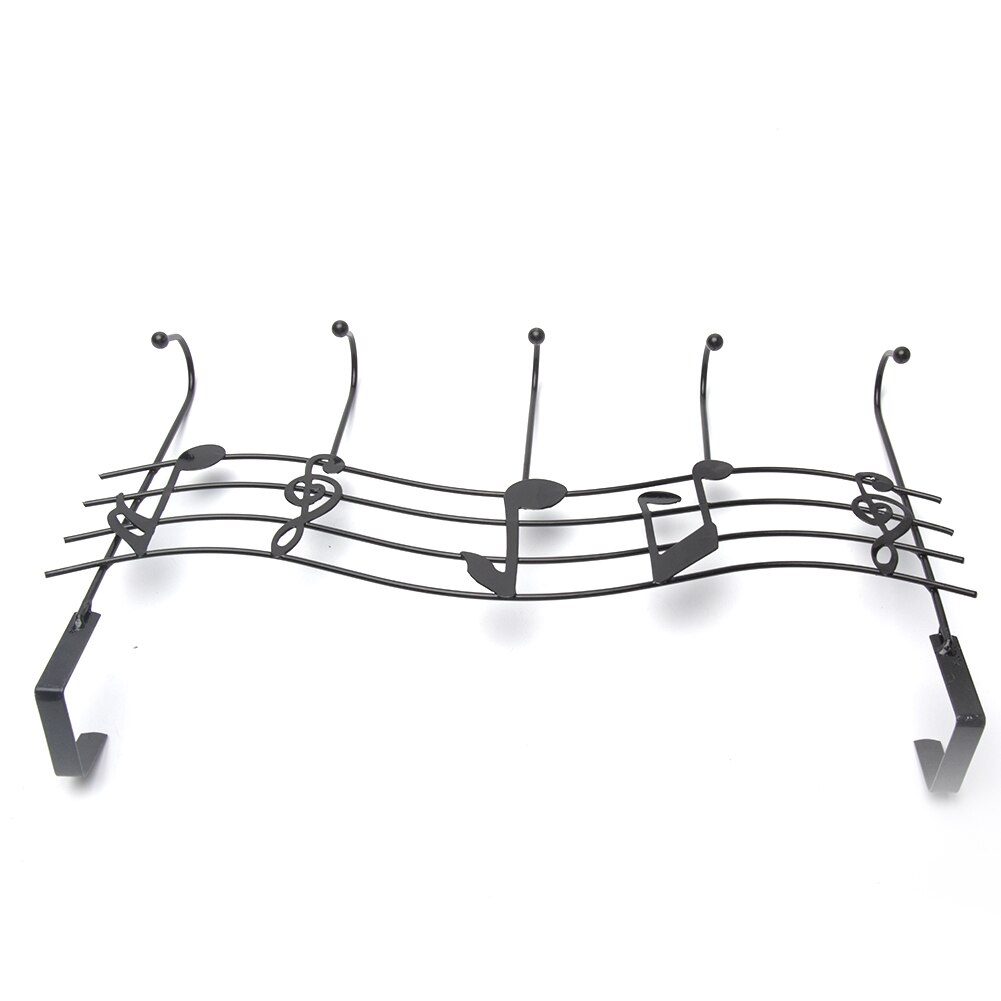 Muzikale Score Deur Hanger, Muzieknoten Metalen Deur Terug Jas Kleding Handdoek Strage Hanger Met 5 Haken