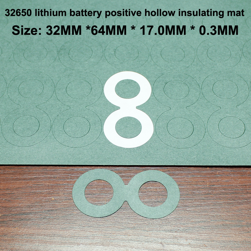 100pcs/lot 32650-32700 lithium battery positive pole hollow negative pole solid insulation pad highland barley paper sticker: Yellow