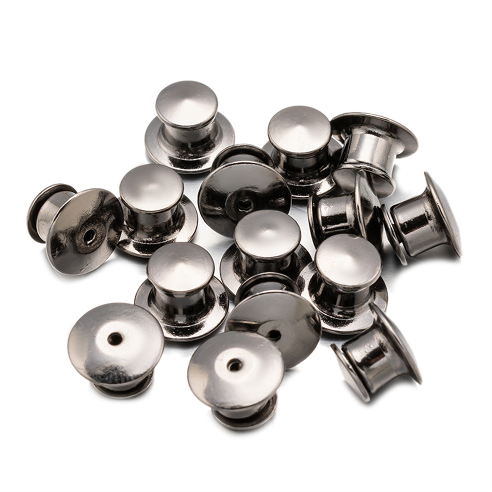 10/30/50 pièces goupille de verrouillage dos broches en métal dos goupille de verrouillage gardiens fermoir de verrouillage pour bricolage émail broche Badge fabrication de bijoux: S / Black
