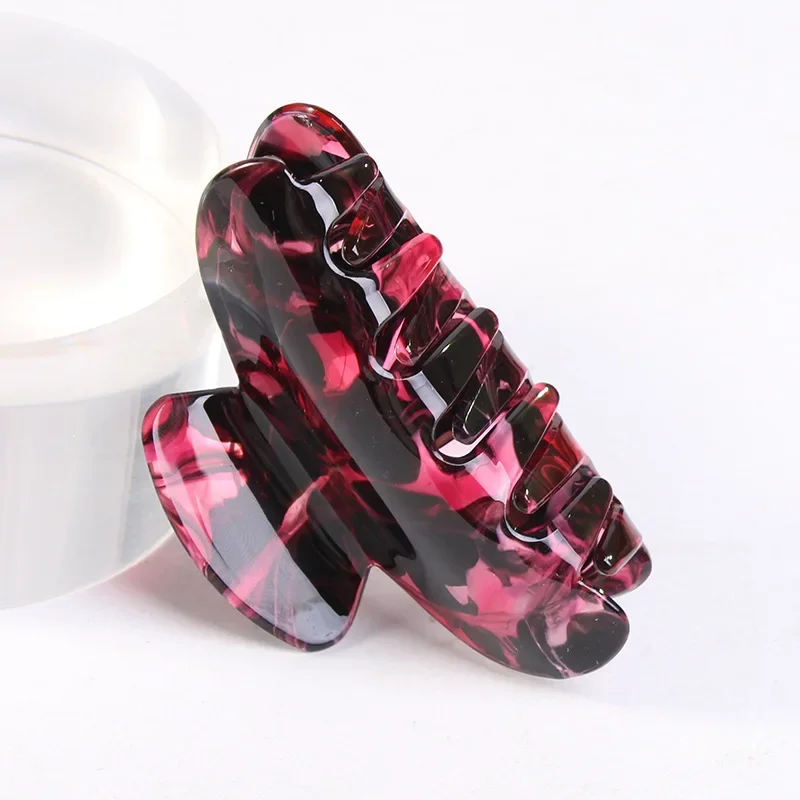 3.35 Inch Korean Style Acrylic Sheet Printing Hair Claw for Women ladies Crab Shaped Hair Clip Clamps Hair Jewelry