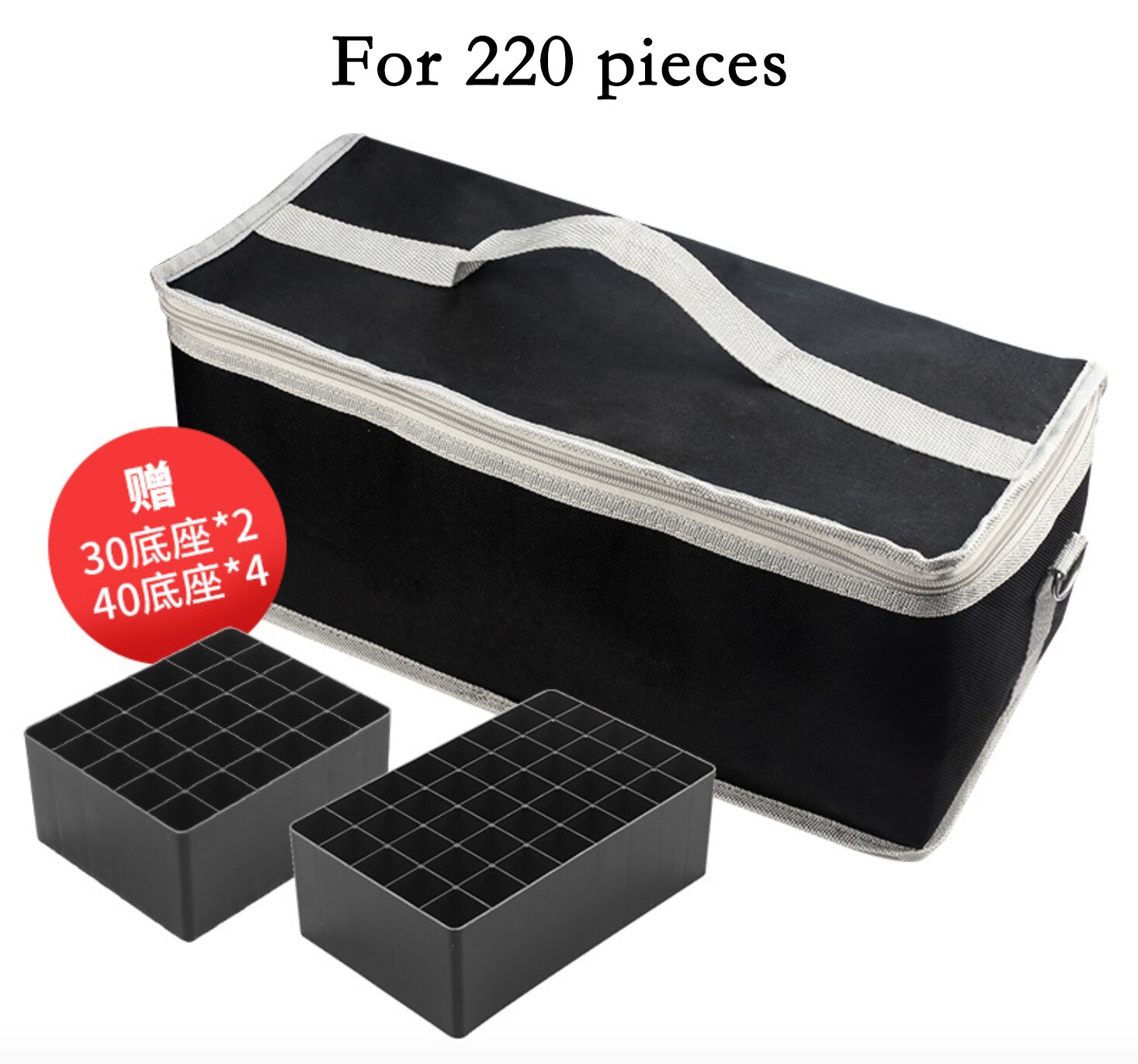 Bolsa para rotuladores de 280/220/170/168/80/60/40/30 piezas, bolsa para marcadores, artículos para la mochila del colegio, sin marcadores, estuches para lápices: 220With plastic base