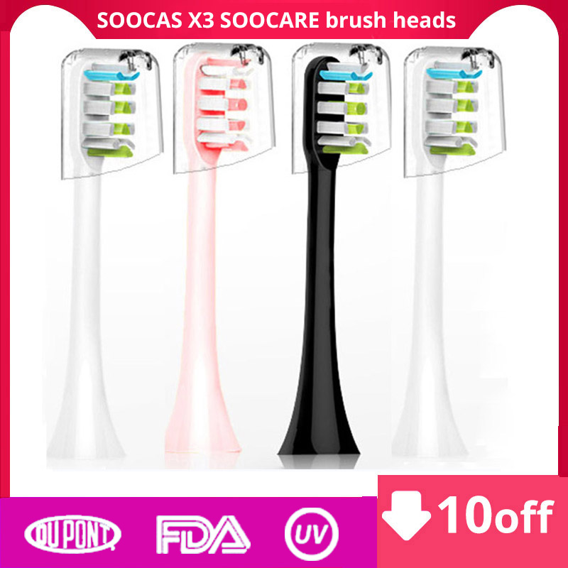 Xiaomi soocas  x3 soocare elektriske tandbørstehoveder madbørste udskiftning tandbørstehoveder dyser med støvhætte