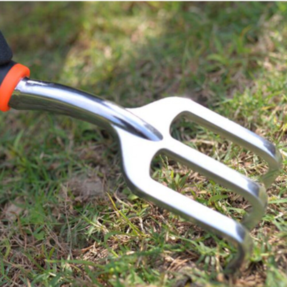 3 Pcs Garden Shovel with Ergonomic Rubber Non-slip Grip including Shovel,Transplant Shovel and Cultivator Hand Rake