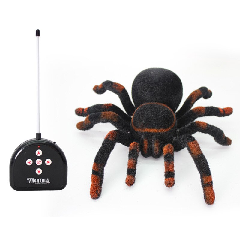 Rc dyr realistisk edderkop infrarød tarantula med belysning fjernbetjening simulation skræmmende legetøj elektroniske kæledyr: 782 skumkasse