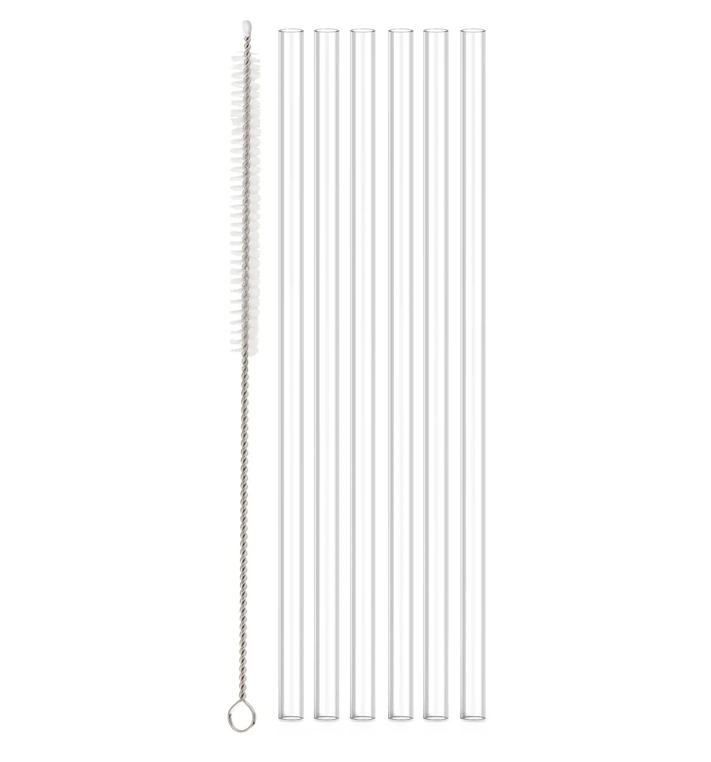 Pajitas transparentes compatibles con Stanley Adventure 40z, pajitas largas Tritan con cepillo de limpieza, cubiertas de paja de 3 uds., 6/12 Uds.: TRANSPARENT